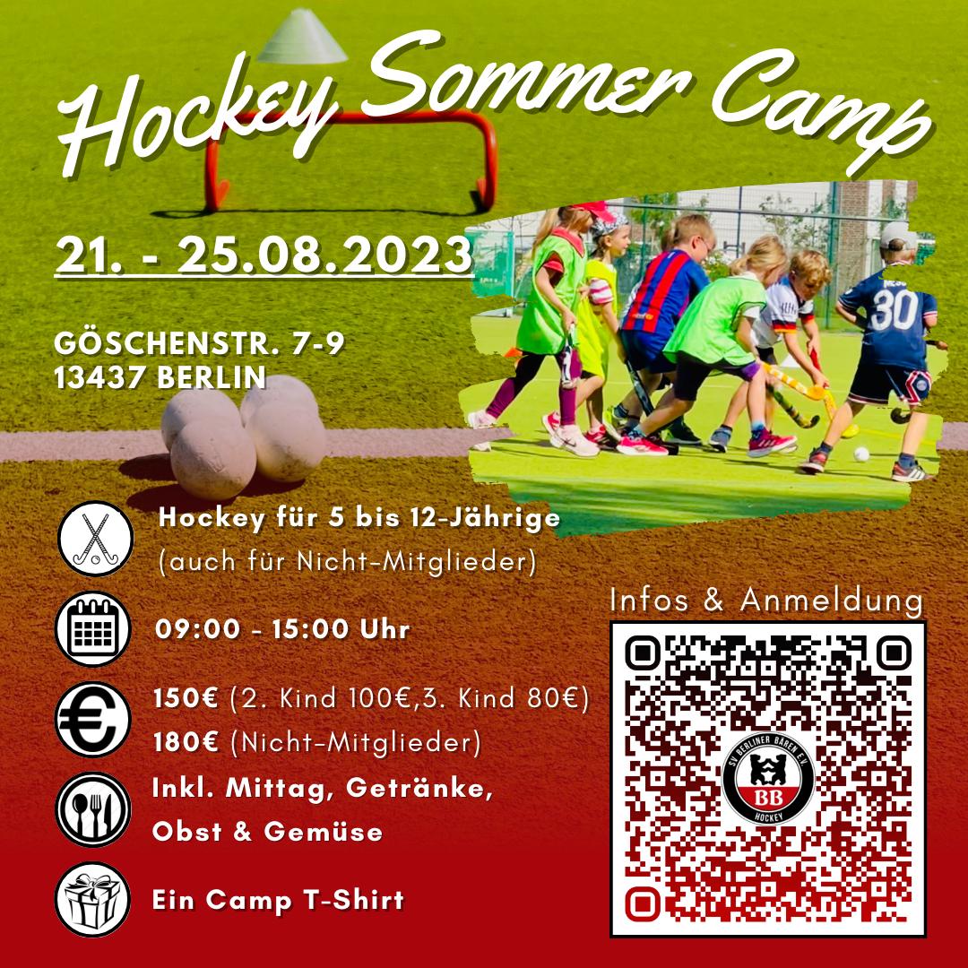 Anmeldung zum Hockey Sommer Camp 2023 der Berliner Bären